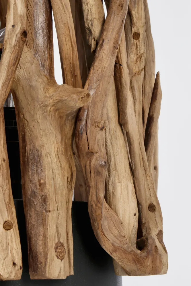 Lampe de table "Ace" en bois de teck recyclé h 50 cm