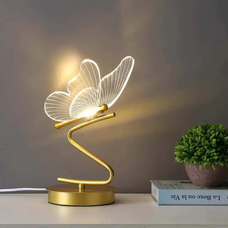 Lampe de Table avec Accent Papillon