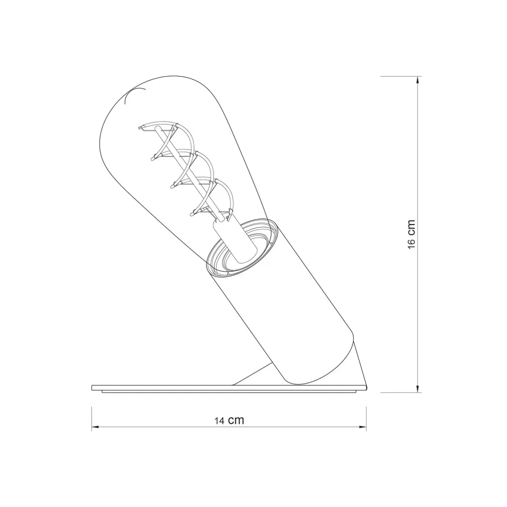 SI! Lampe de table 5V avec ampoule ST64 et base métallique - Cuivre satiné