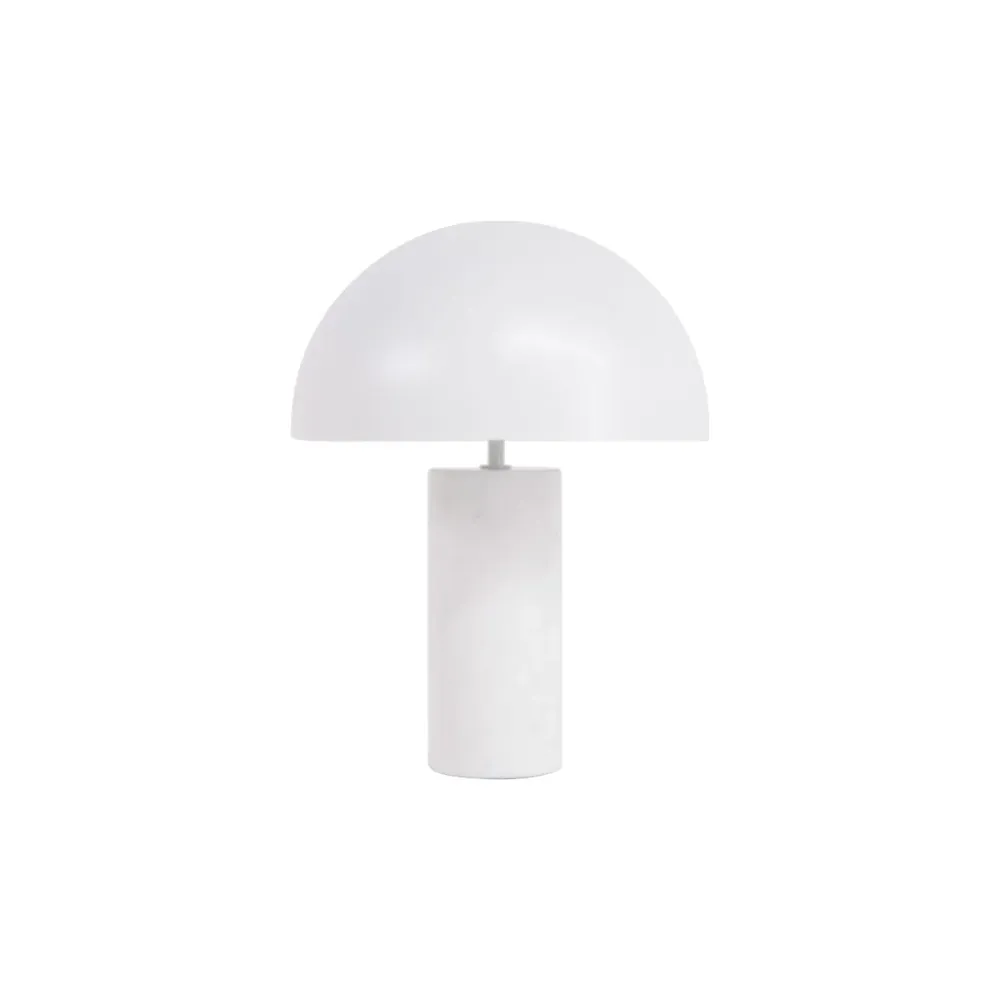 Lampe de Table Blanche - Mia - Marbre Carrare/Blanc
