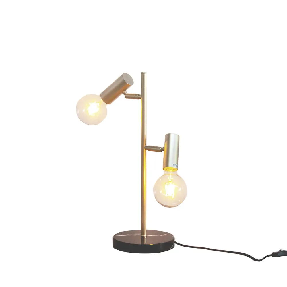 Lampe de Table - Ella - Laiton/Marbre Noir