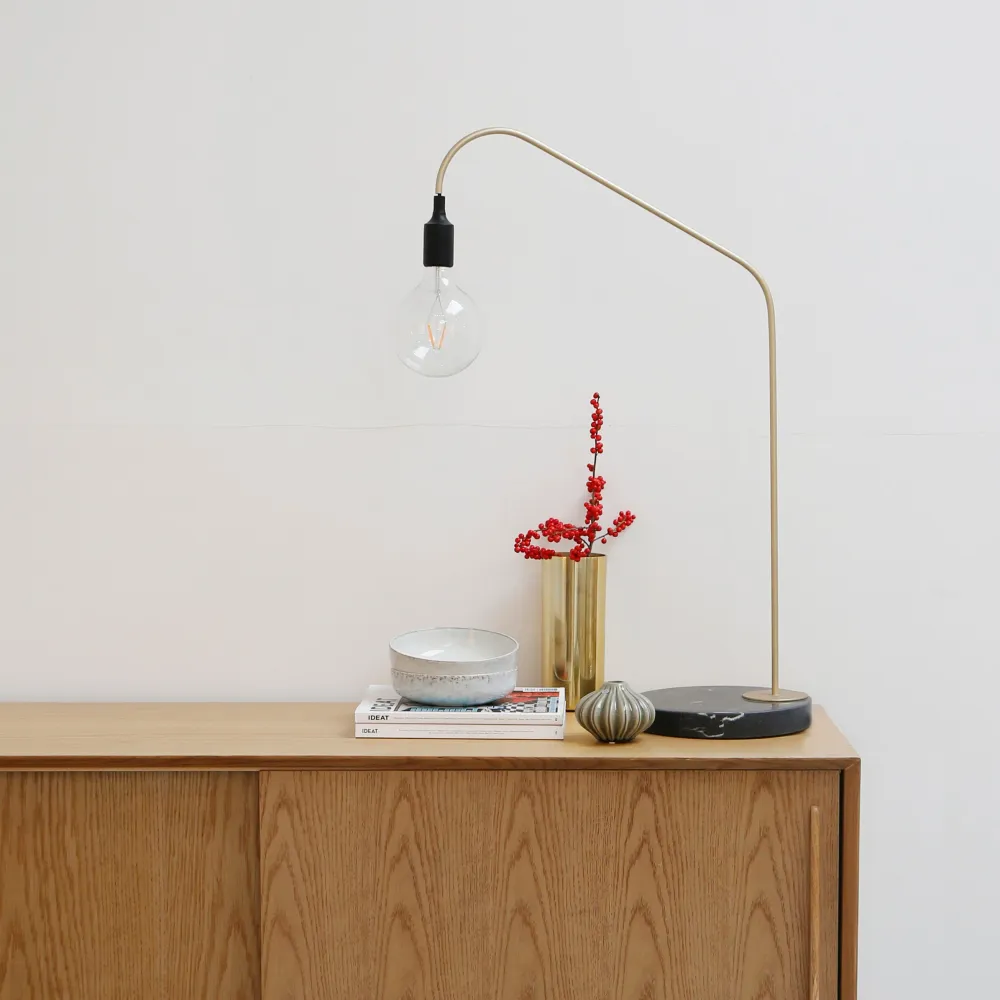 Lampe de Table - Ellis - Or/Marbre Noir