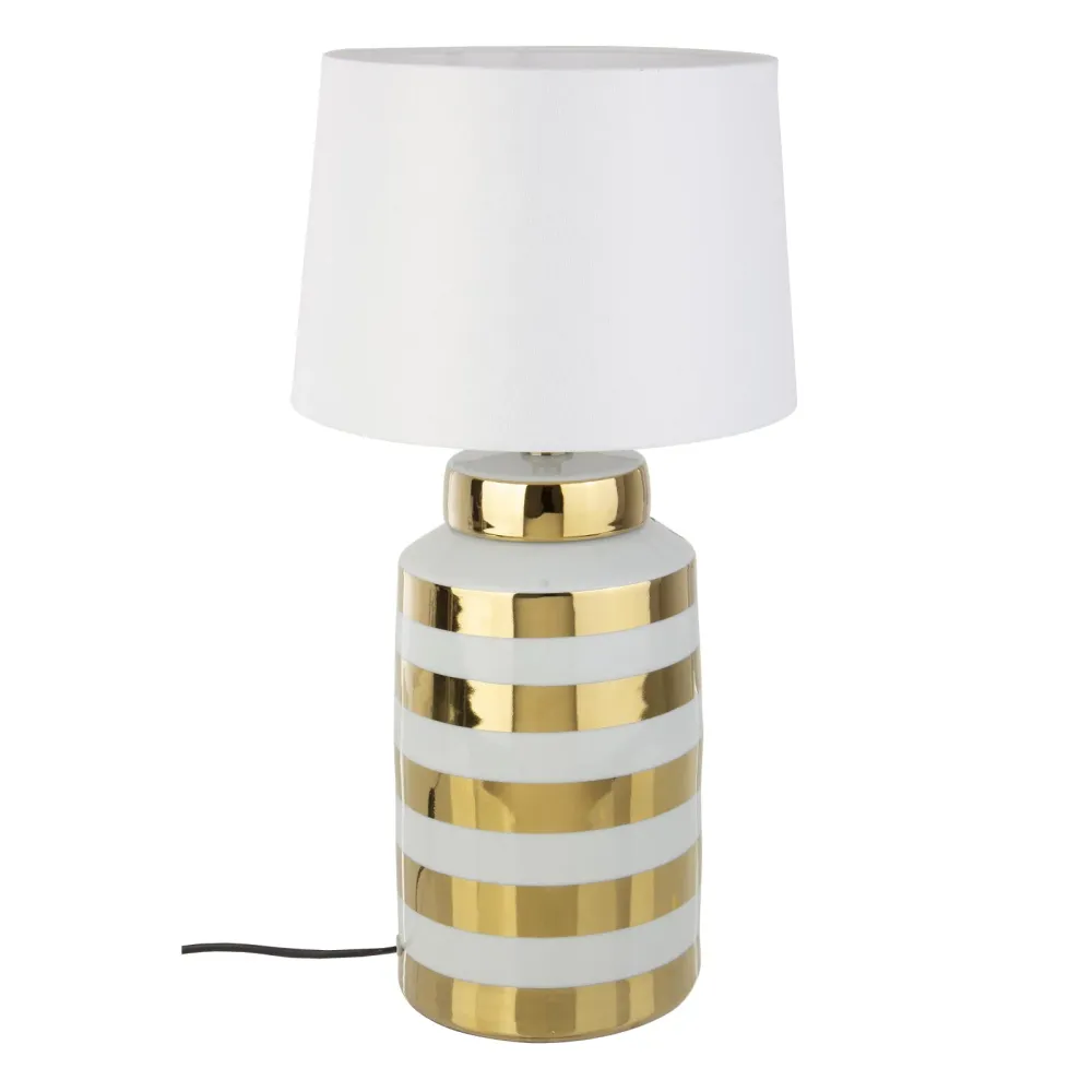 Lampe de table "Miel" en porcelaine et polyester h 63 cm