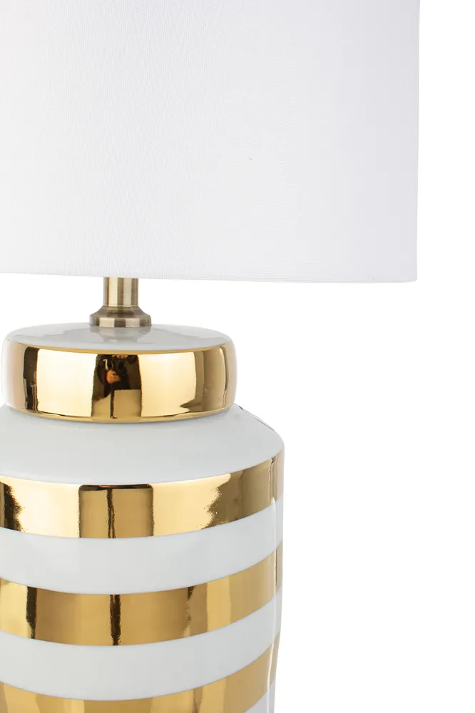 Lampe de table "Miel" en porcelaine et polyester h 63 cm