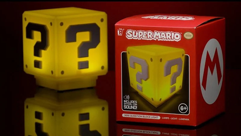 Lampe de table Super Mario Mini bloc de points d'interrogation