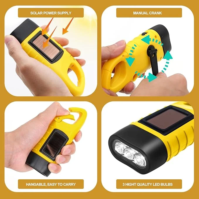 Lampe torche rechargeable à énergie solaire et dynamo (Chad)