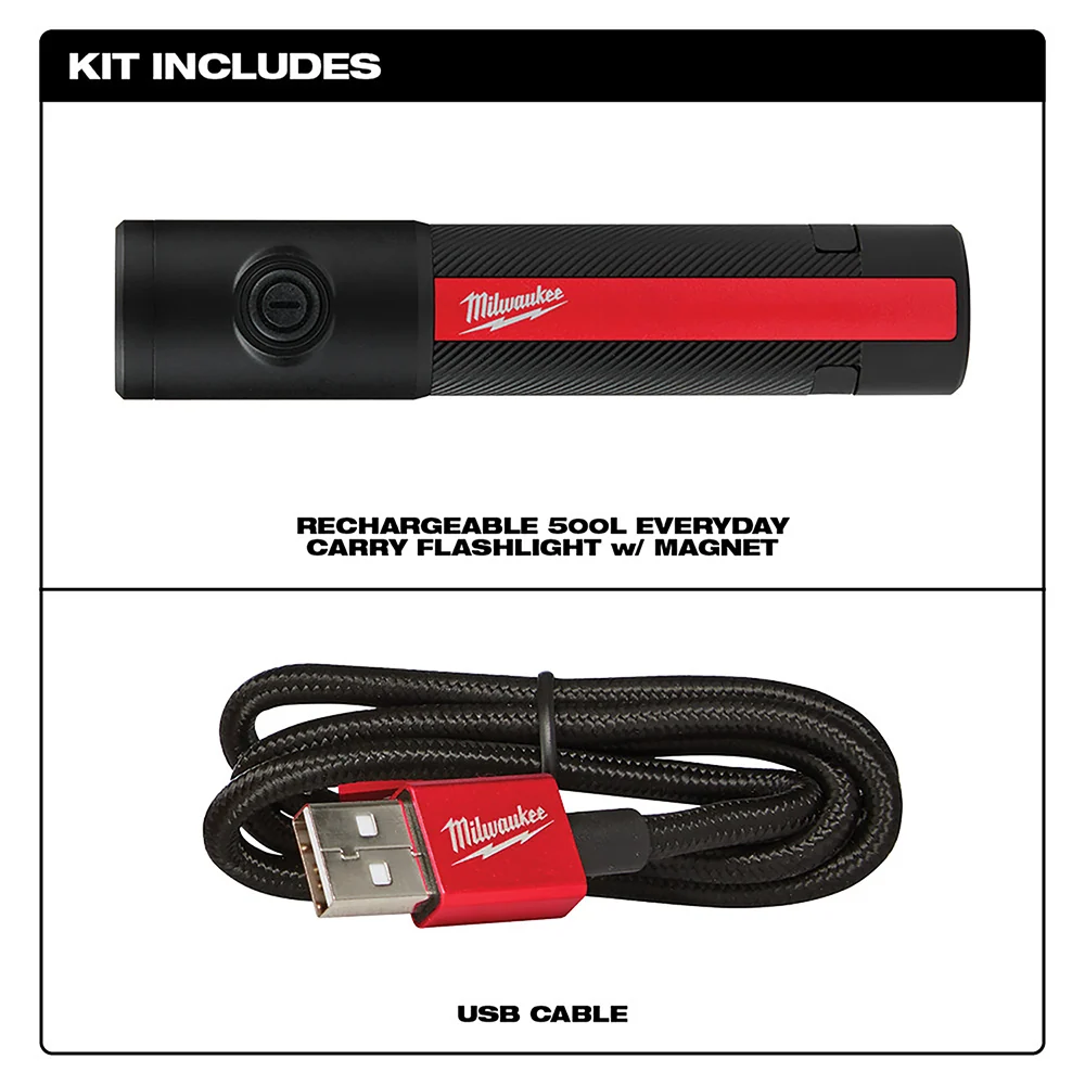 Lampe torche rechargeable Milwaukee EDC avec chargeur
