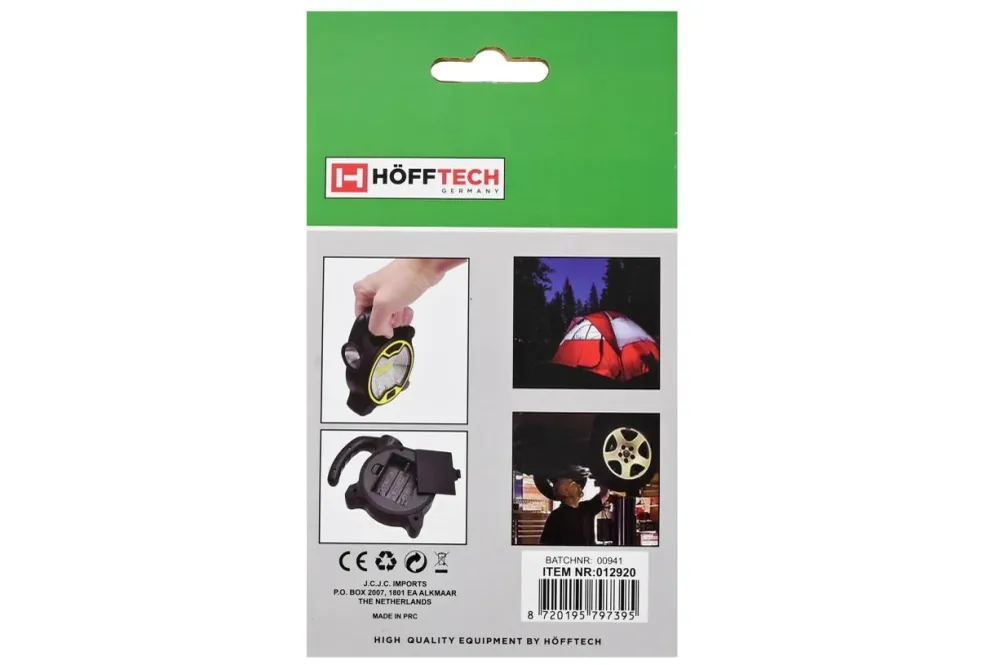 Lampe de travail 3W COB + torche LED 1W portable