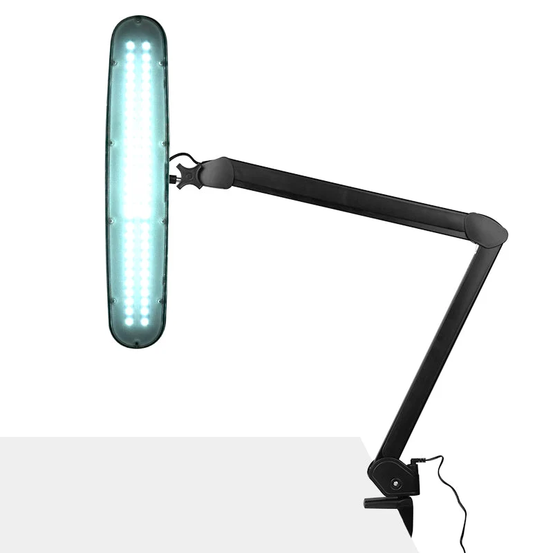Lampe de travail LED élégante 801e avec étau noir standard