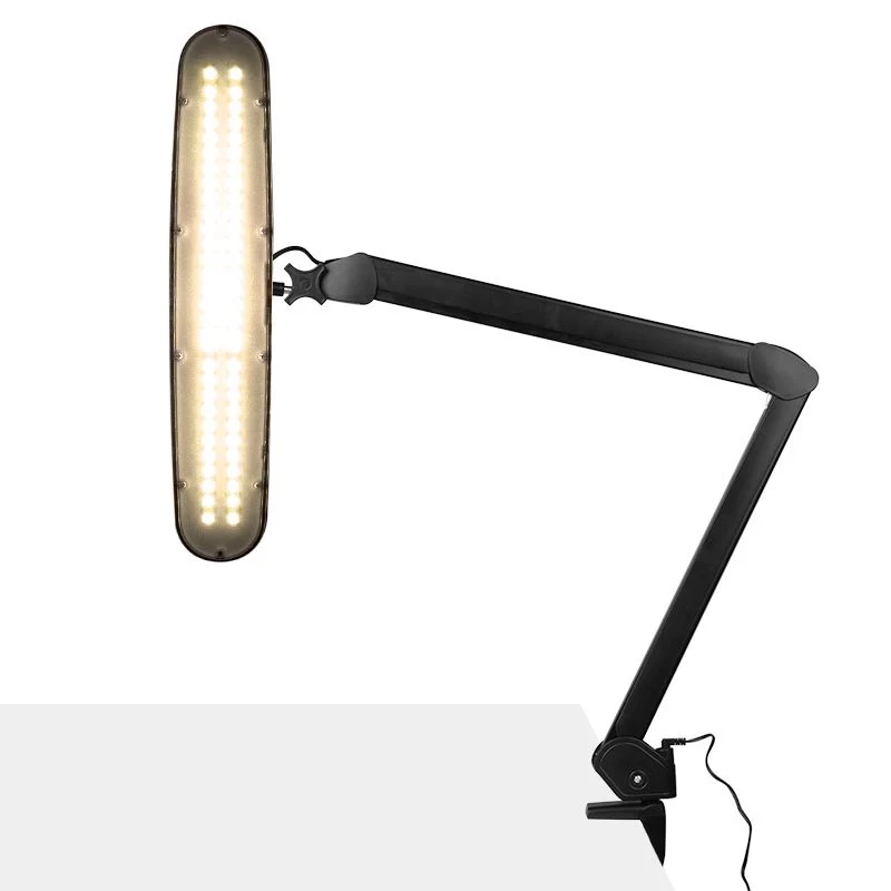 Lampe de travail LED élégante 801-tl avec étau reg. intensité et couleur de lumière noire