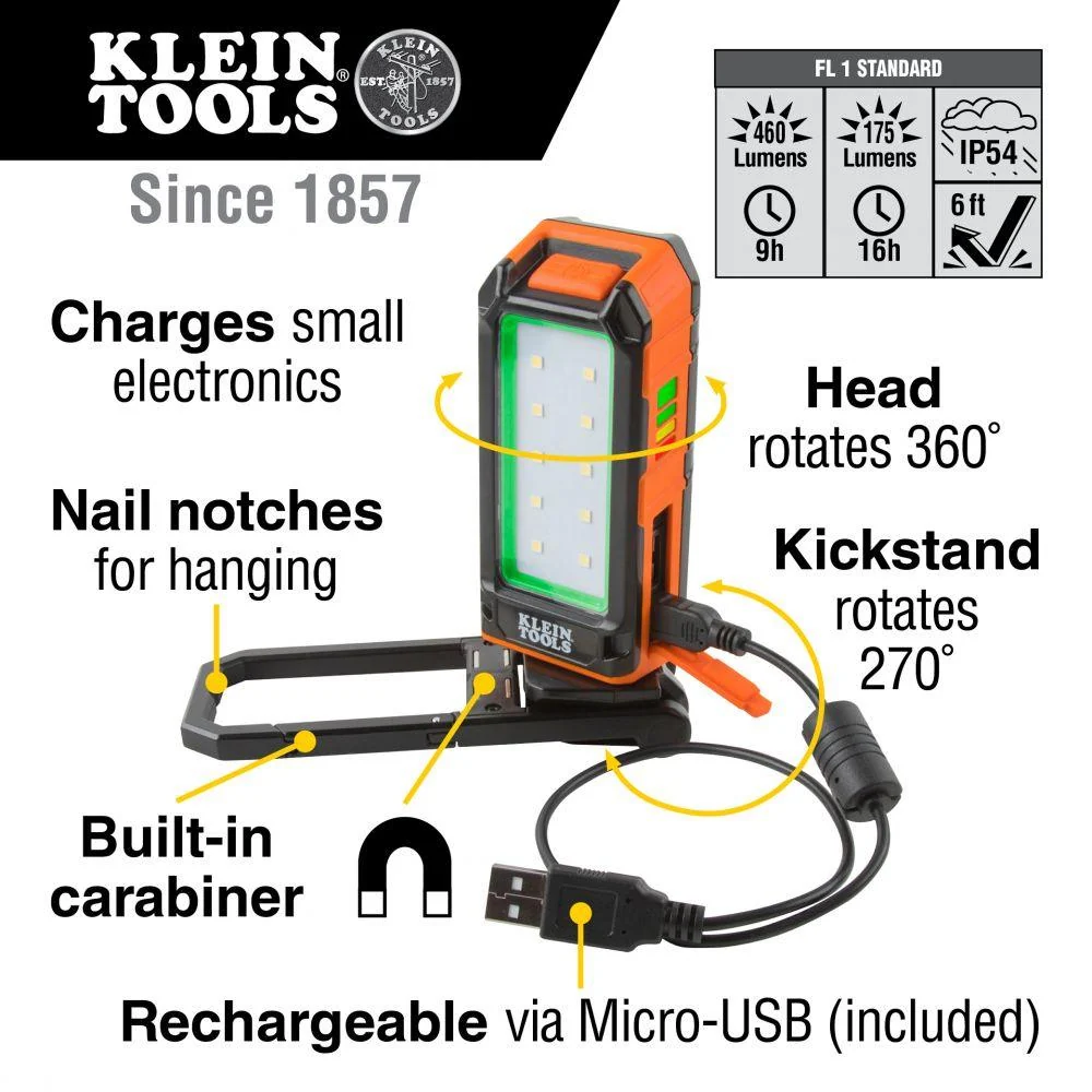 Lampe de travail personnelle rechargeable Klein Tools, modèle 56403