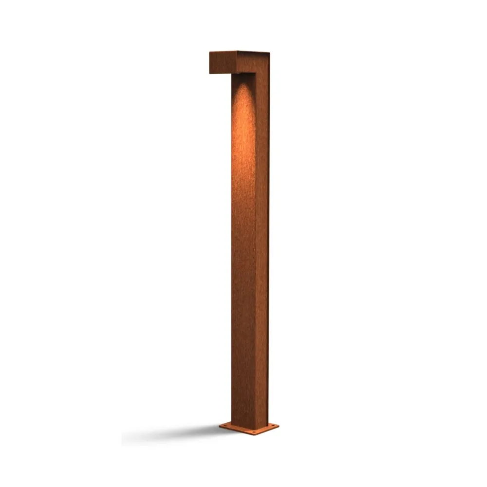 Lampe Trillar en acier Corten 15 x 10 x 110 cm (L x l x H)
