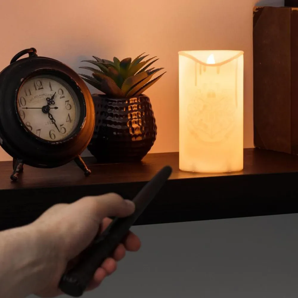 Lampe-bougie Harry Potter avec télécommande de baguette magique