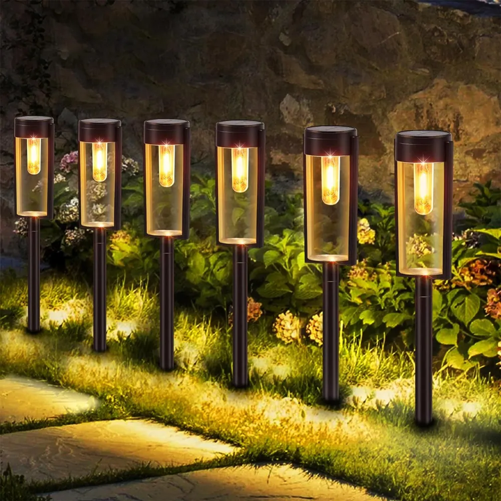 Lampes solaires de jardin modernes avec design d'ampoule