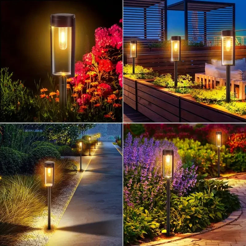 Lampes solaires de jardin modernes avec design d'ampoule