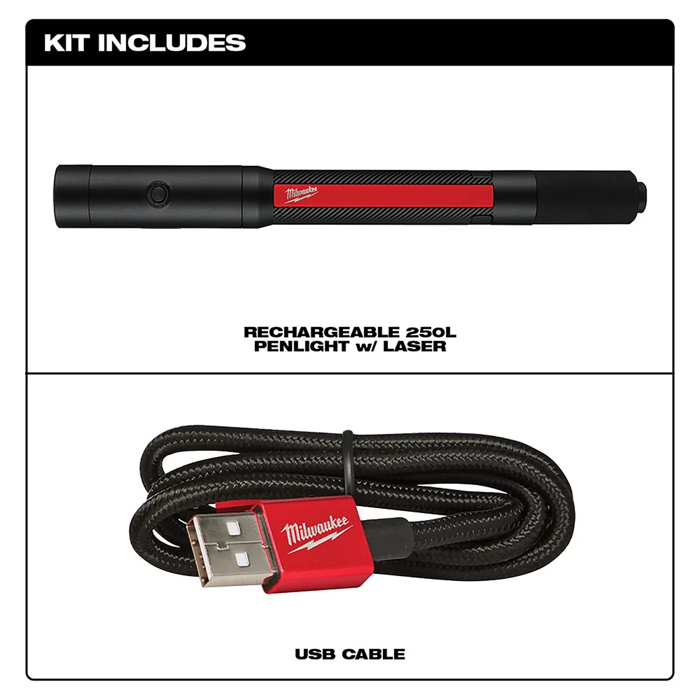 Lampe-stylo rechargeable Milwaukee avec laser
