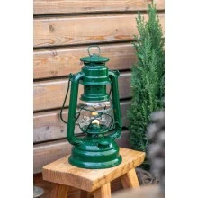 Lampe-tempête Feuerhand 276 vert mousse (huile pour lampe 1L fourni)