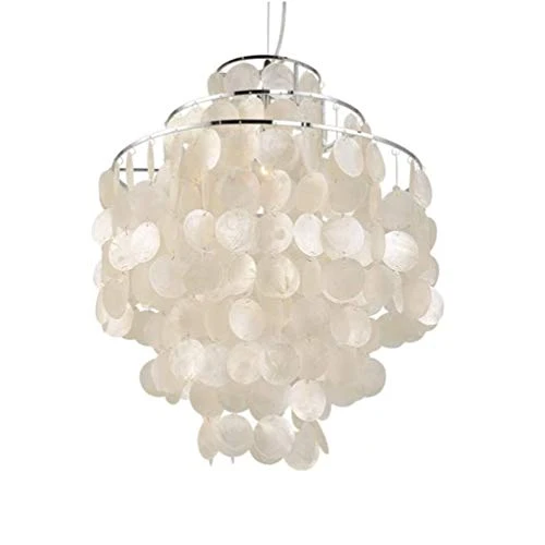 Suspension moderne pour chambre à coucher - Plafonnier en coquillages - Suspension en coquillage de centaines de Capiz - P...