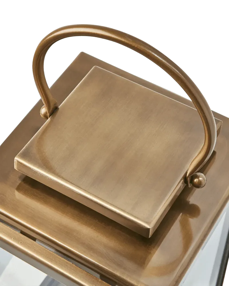 Lanterne chromée couleur laiton H38 cm