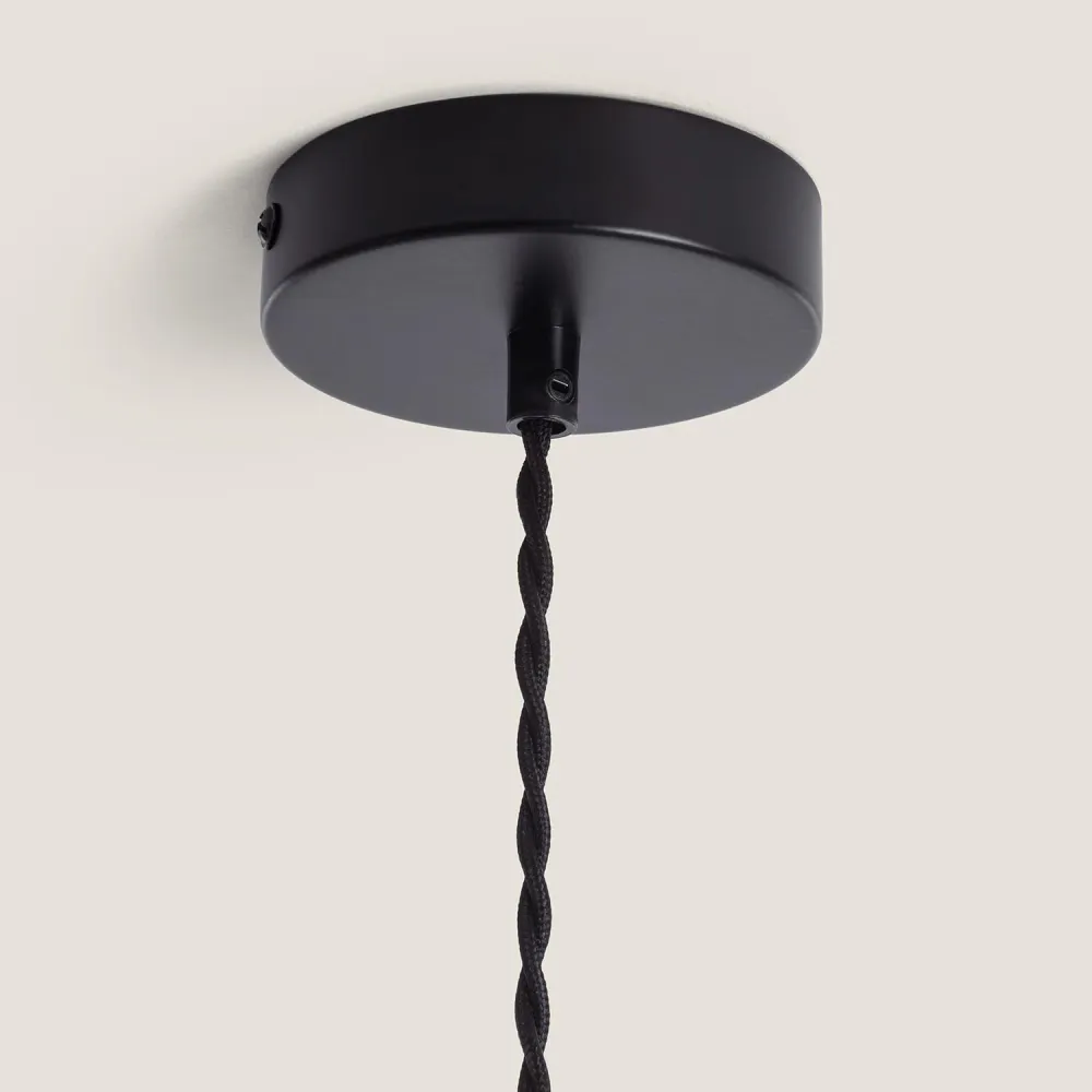 LEDKIA LIGHTING Suspension Rotin Noir tressé E27
