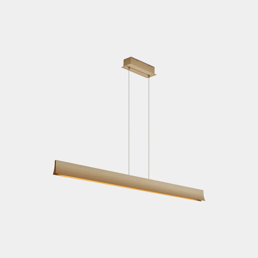 LedsC4 Bravo LED Pendant Ceiling Lamp 41 Warm White Phase Cut Gold 00-4926-F5-M1