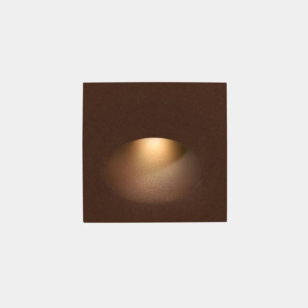 LedsC4 IP66 Recessed Wall Light Bat Square Oval LED 3 4000K Brown 77Lm 05-E111-J6-CM