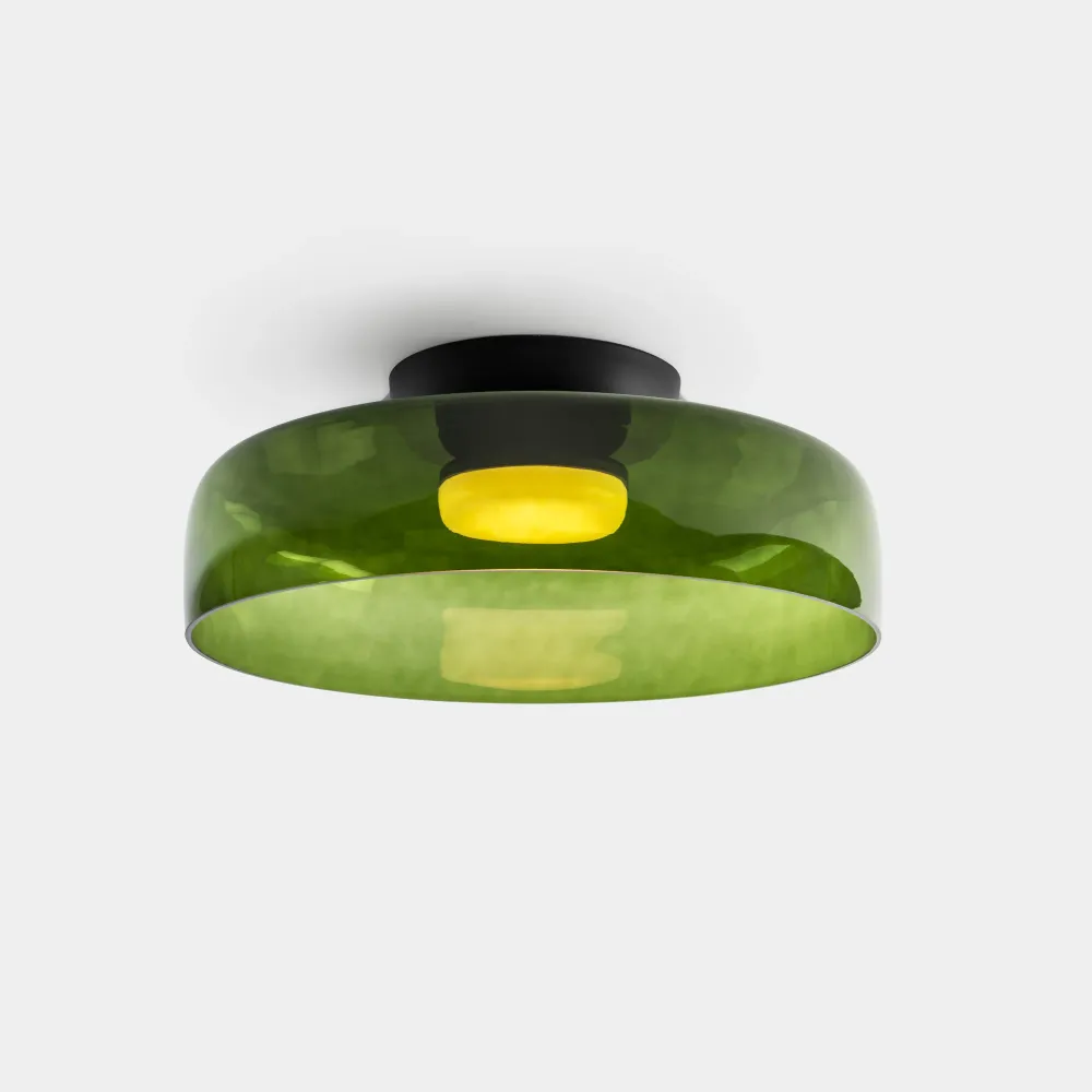 LedsC4 Levels Ceiling 1-light Ø42cm LED 28 DALI-2 black 185 15-A139-05-08