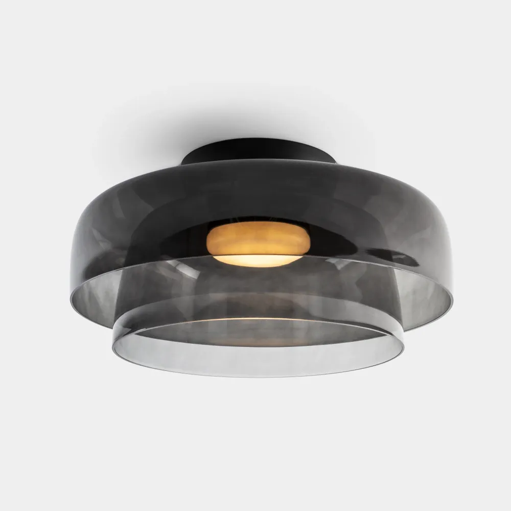 LedsC4 Levels Ceiling ceiling light 2 lights Ø42cm + Ø32cm LED 28 Phas 15-A135-05-12