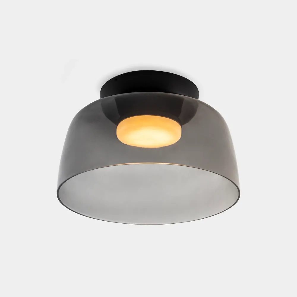 LedsC4 Levels Ceiling Light 1 Light Ø32cm LED 28 DALI-2 Black 15-A138-05-12