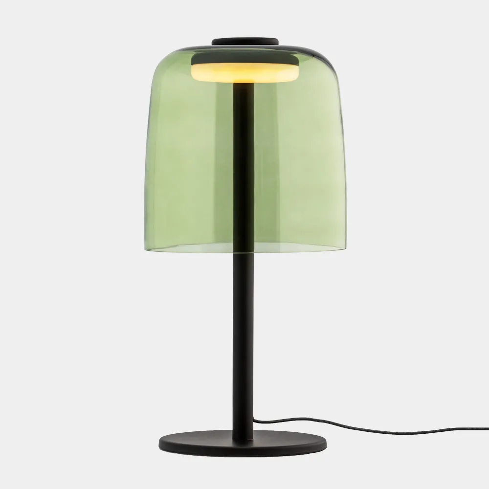 LedsC4 Levels Table Lamp 1 light Ø22cm LED 3 Steps dimmable black 10-A002-05-08