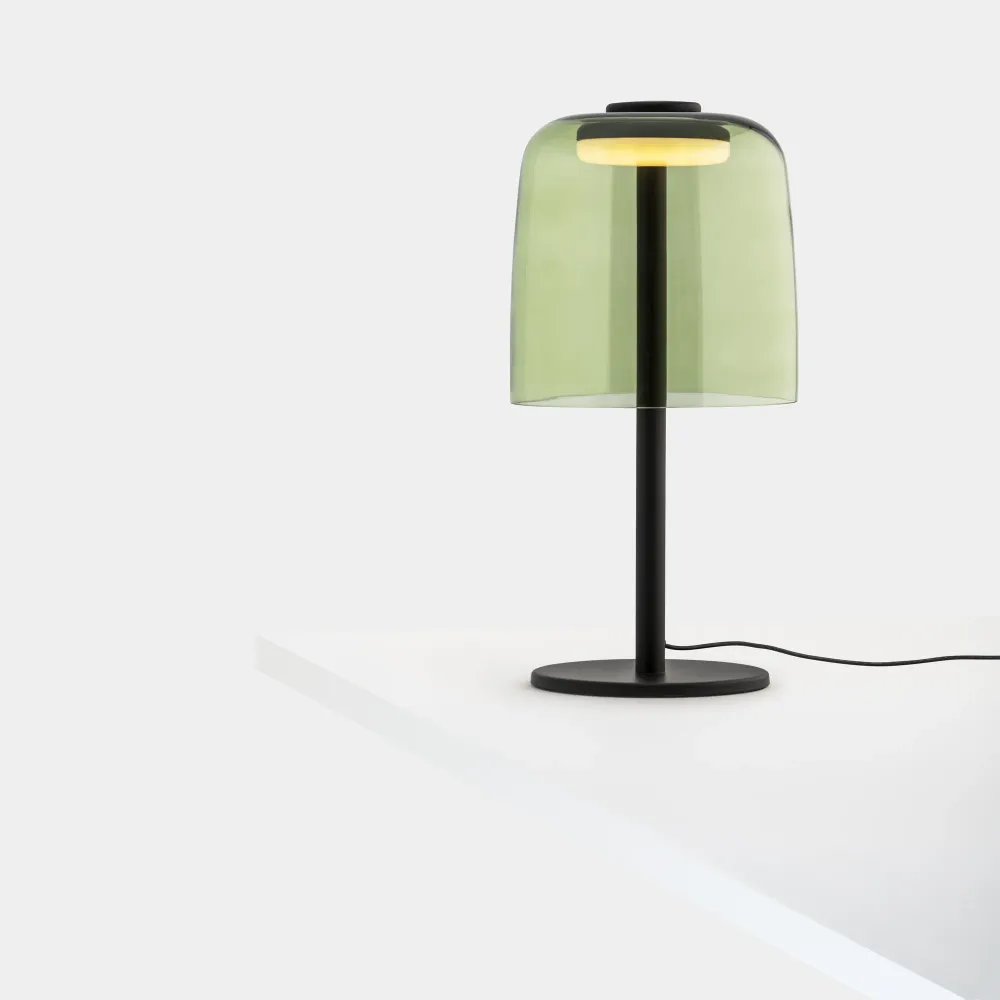 LedsC4 Levels Table Lamp 1 light Ø22cm LED 3 Steps dimmable black 10-A002-05-08