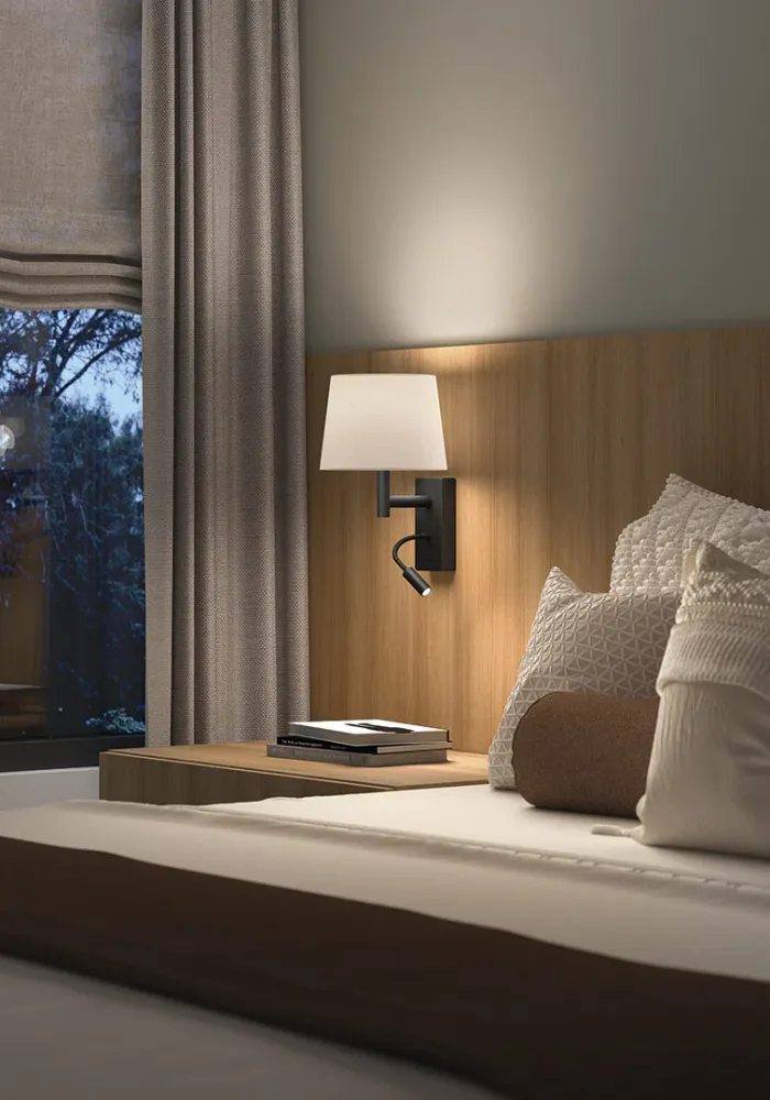 LedsC4 Metrica Shade Extend Reader LED E27 17.3 warm 2700K wall light without shade 05-8401-05-82