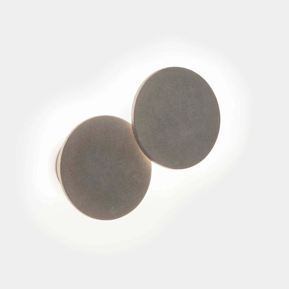 LedsC4 Moal LED warm white cement wall light 05-E087-DC-CL