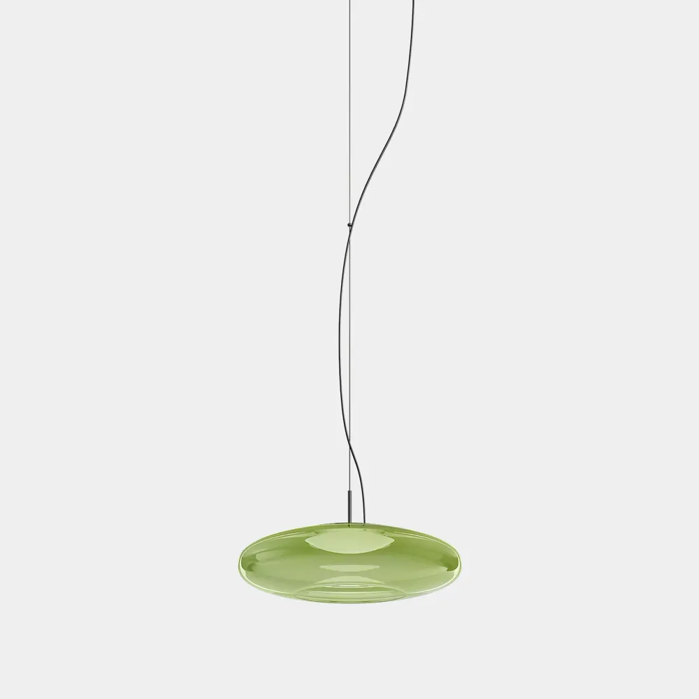 LedsC4 Plat Recessed LED Switch Pendant Ceiling Lamp Green 00-8406-05-08