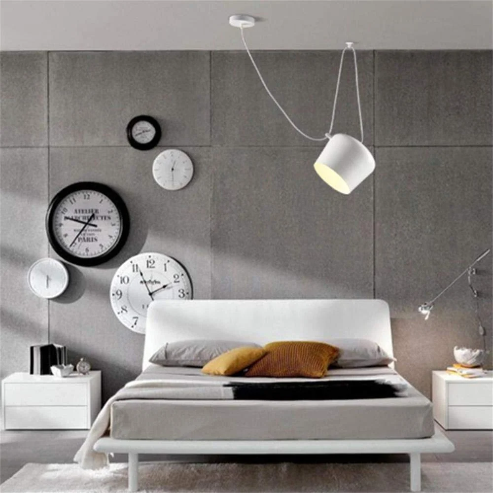 LEIKAS Industrielle en Aluminium Suspension De L'araignée avec Acrylique Noir Blanc LED Suspendu Plafond Lampes Bureau Caf...