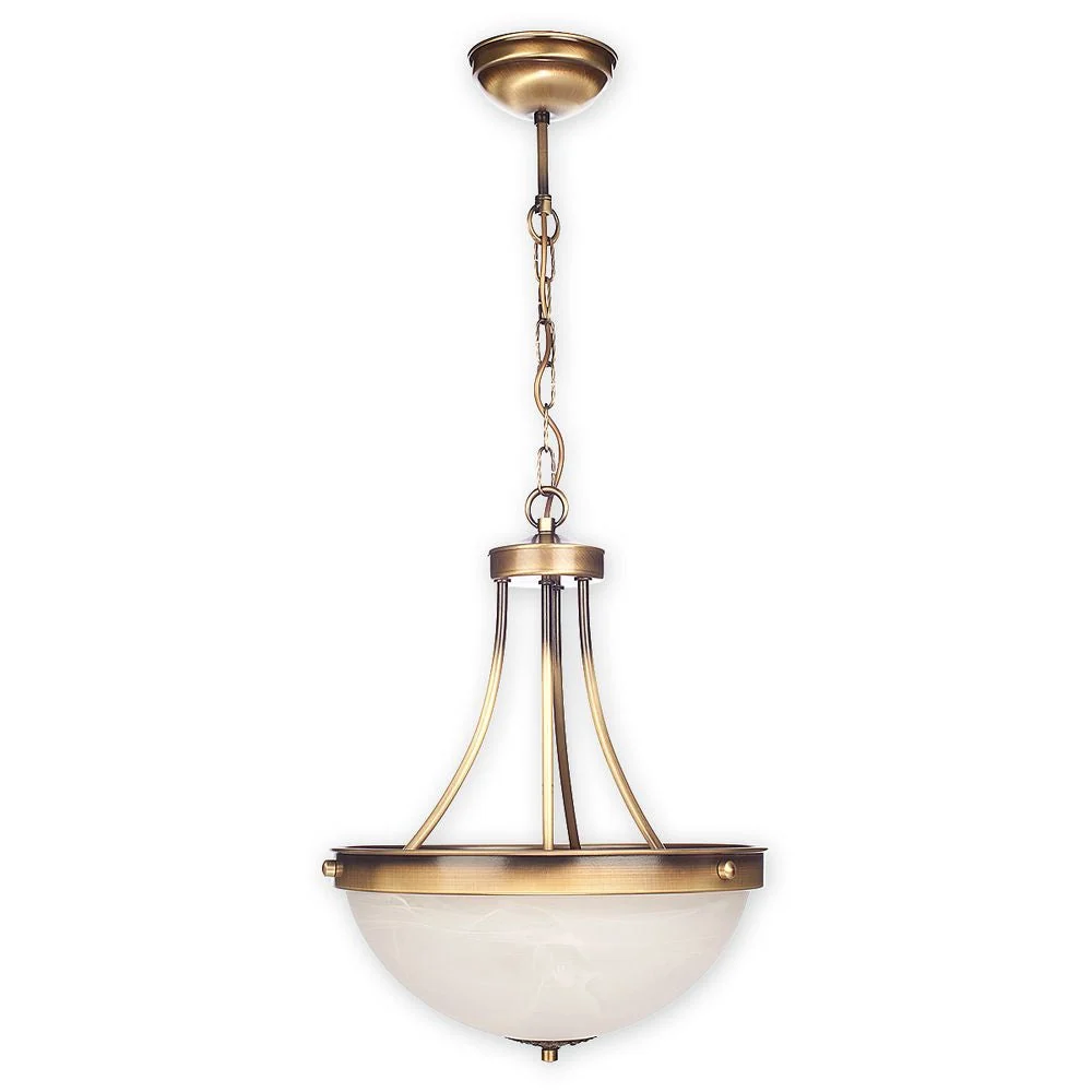 Lampe pandant Lemir Arkadia 2xE27 acier/zamak patiné