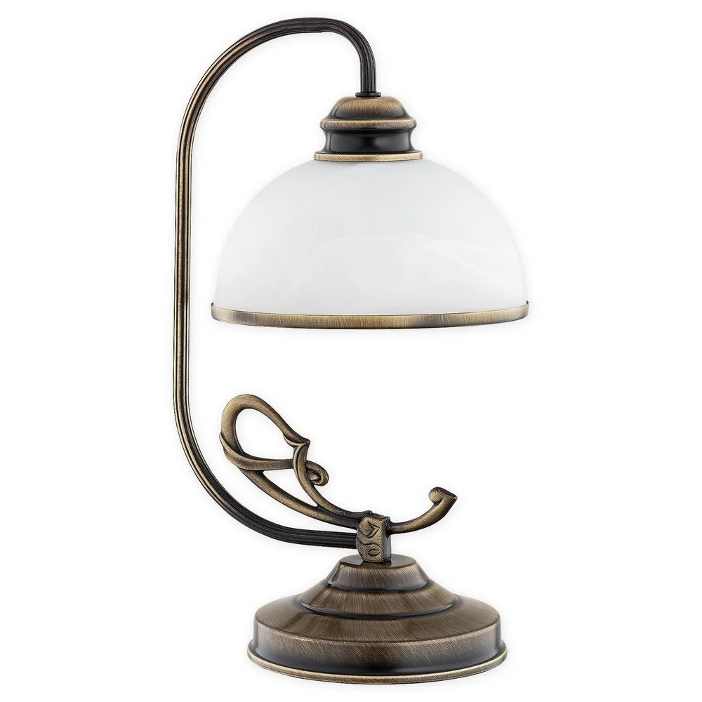 Lampe de table Lemir Lambda 1xE27 acier/zamak patiné