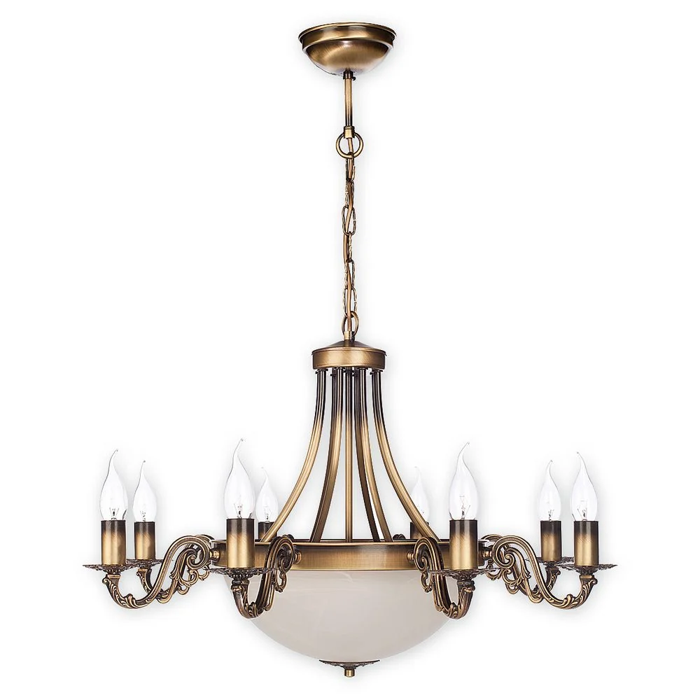 Lustre Lemir Arkadia 10xE14 / E27 acier/zamak patiné