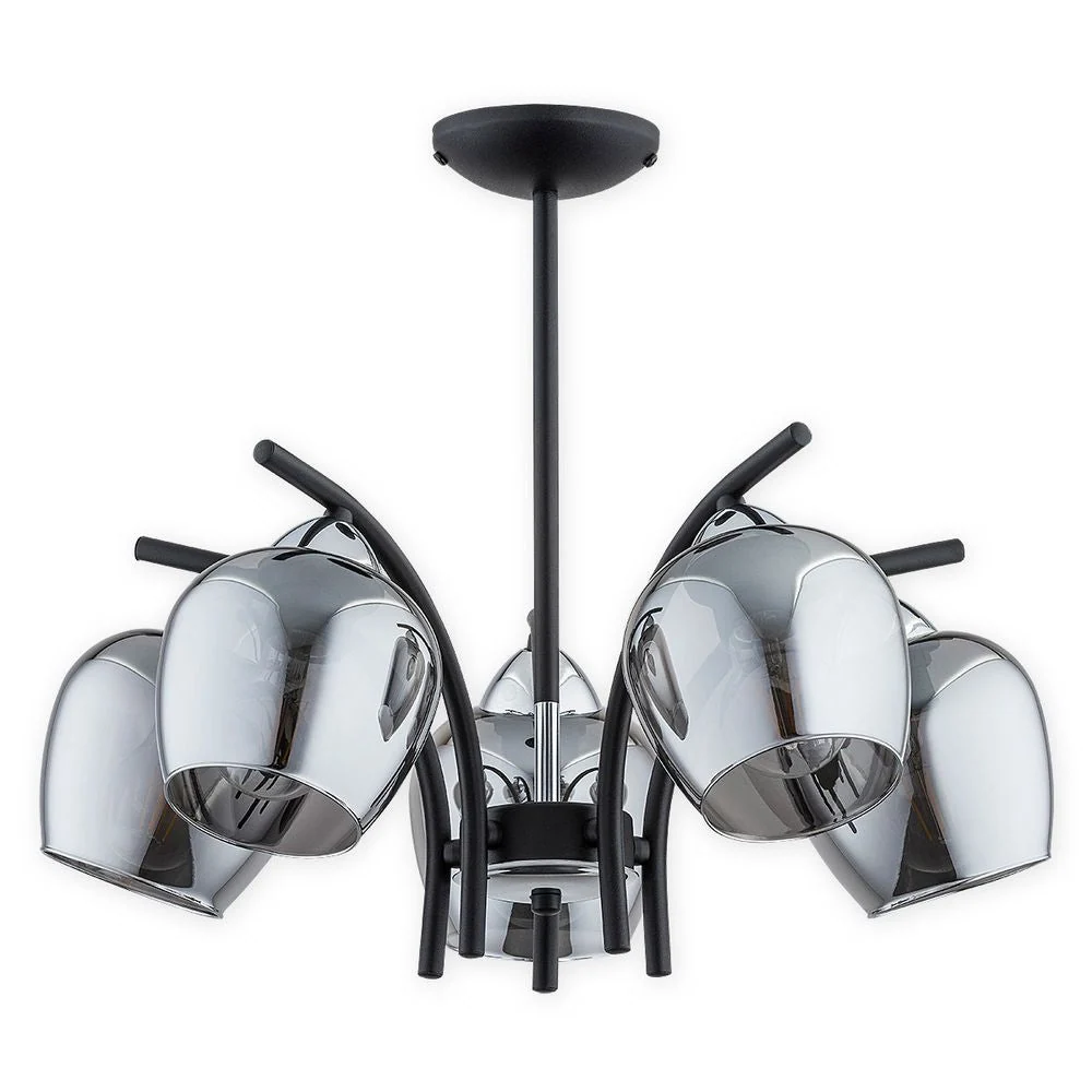 Lustre Lemir Maral 5xE27 acier Chrome