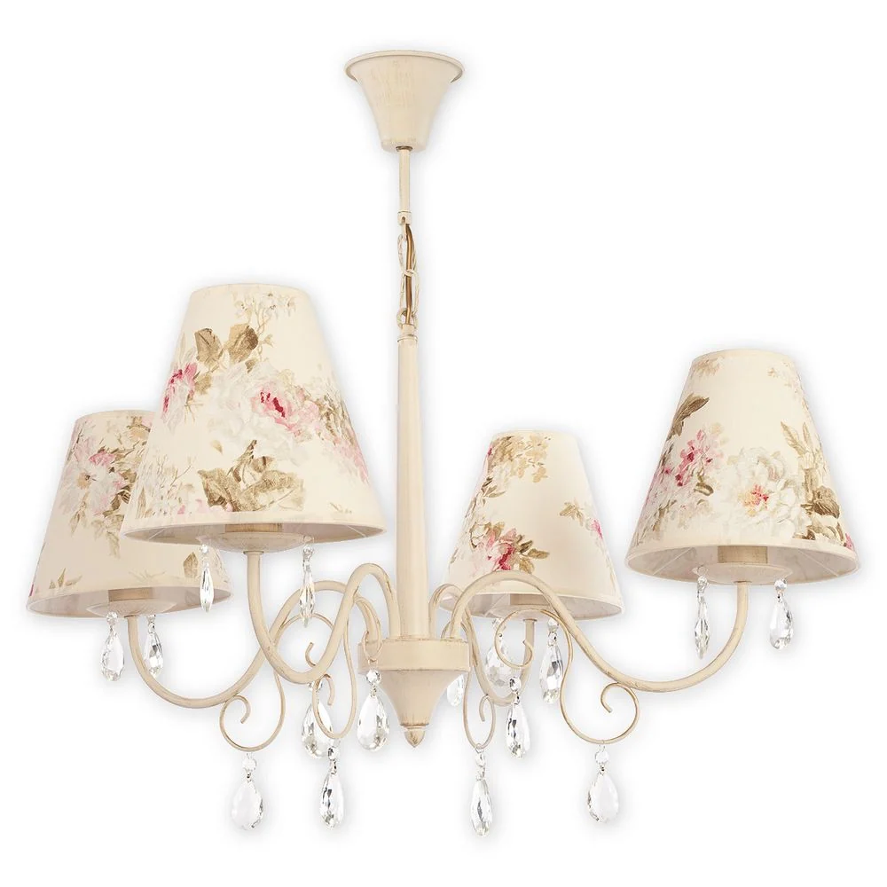 Lustre Lemir Velio 4xE27 acier Antique