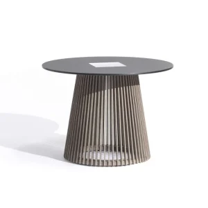 Les Jardins Tecka Table basse Ø70cm h:50cm avec luminaire solaire 500 Lumens
