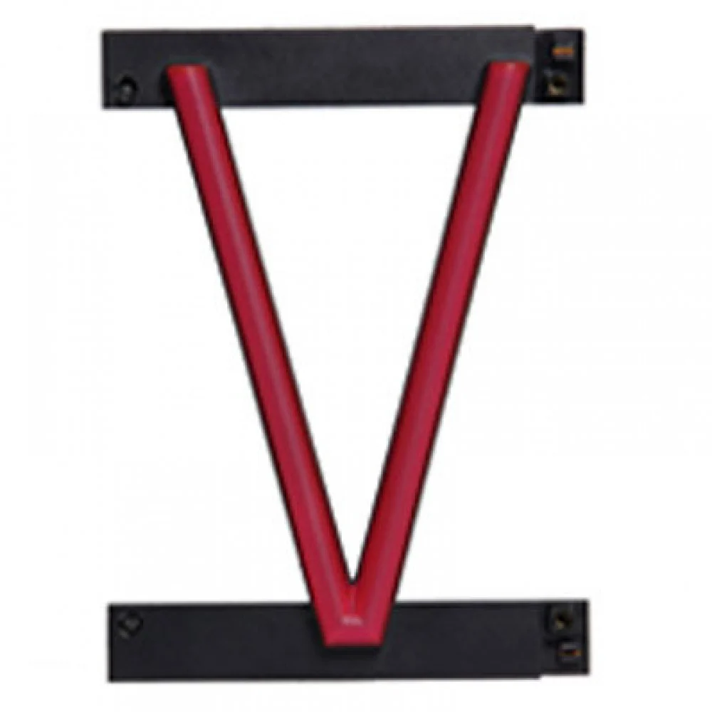 Lettre LED Neon V largeur 108Mm Hauteur 161Mm Contexte 38Mm