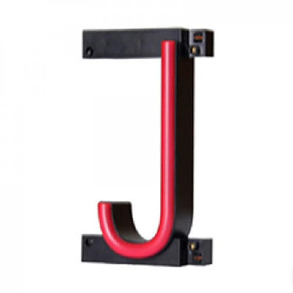 Lettre LED Neon J largeur 74Mm Hauteur 161Mm Contexte 38Mm
