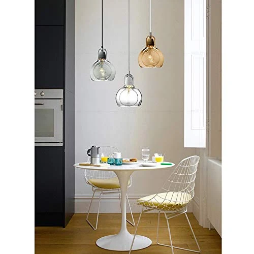 LFsem Moderne Simple Pendentif Lampe En Verre Plafonnier Lampe Fixture Chambre Salle À Manger Bureau Lustre E27 Loft Suspe...