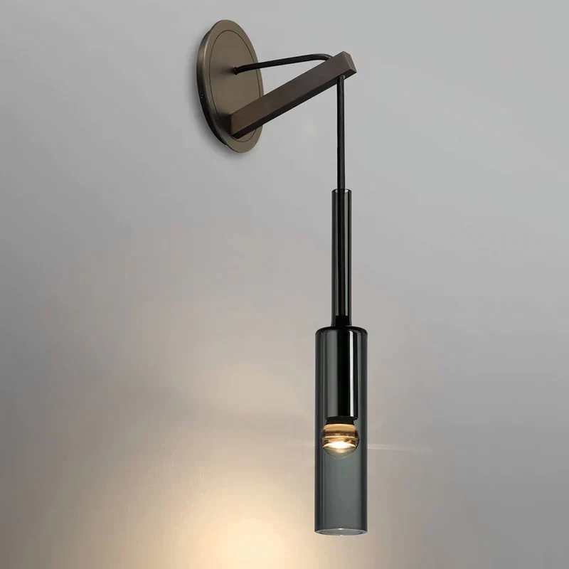ÉléganceVerre - Lampe Murale Scandinave Fumée