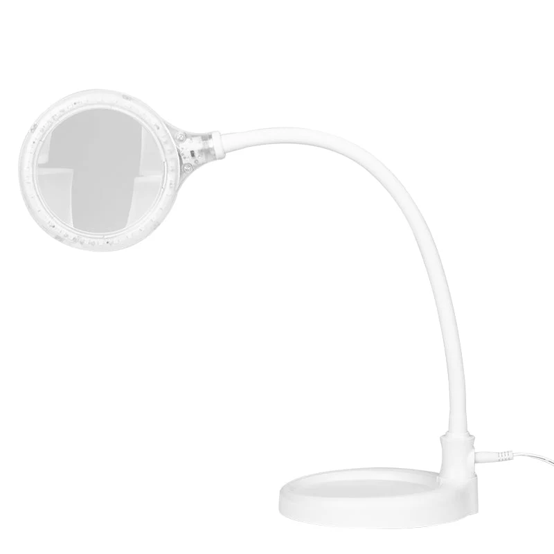 Élégante lampe loupe 2014-2r 30 led smd 5d avec un support et une pince de bureau