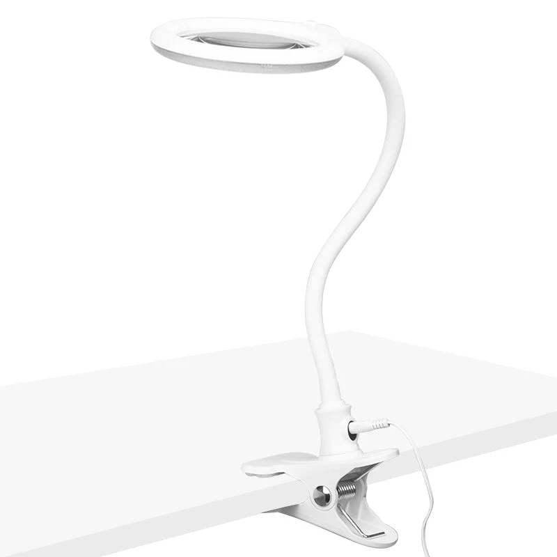 Élégante lampe loupe 2014-2r 30 led smd 5d avec un support et une pince de bureau