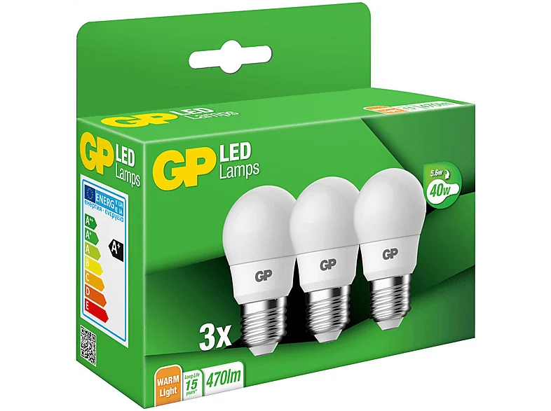 GP LIGHTING Ampoule Blanc chaud E27 5.6 W - 3 pièces (087885-LDB3)