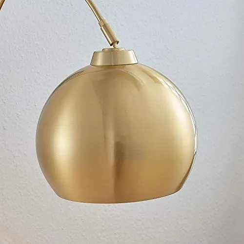 Lampadaire LED 'Moisia' en Doré en Métal e. . pour Salon & Salle à manger (1 lampe,à E27, ++) de Lindby | Lampadaire Sur P...