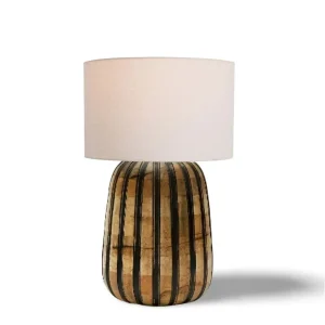 Lámpara de mesa de madera negra Forest